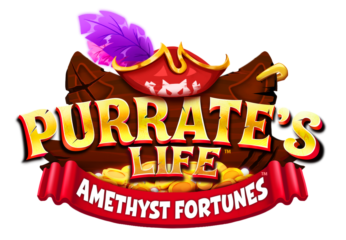 Purrate's Life - Amethyst Fortunes Logo