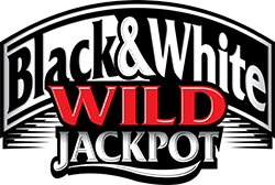 Quick Hit Black and White Wild Jackpot Logo